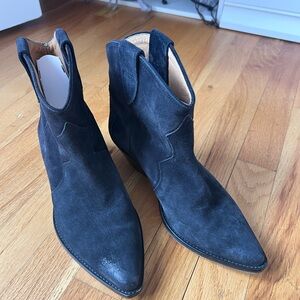 Isabel Marant Black Suede Ankle Boots